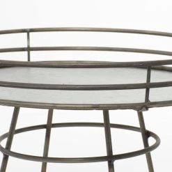 Cheap 🎉 Gray Iron Farmhouse Tray Stand by Ivory and Iris 🌟 -Cheap Ivory and Iris Store D401751S 5