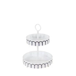 New β White Iron Farmhouse 2 Tier Tray Cupcake Stand by Ivory and Iris β