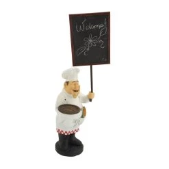 Budget ✔️ 48" Polystone Chef with Chalkboard Sign by Ivory and Iris ⭐ -Cheap Ivory and Iris Store D401773S 3