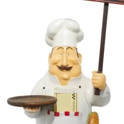 Budget ✔️ 48" Polystone Chef with Chalkboard Sign by Ivory and Iris ⭐ -Cheap Ivory and Iris Store D401773S 4