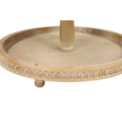 Discount 🔥 Light Brown Wood Natural 3 Tier Tray Stand by Ivory and Iris 👍 -Cheap Ivory and Iris Store D401776S 4