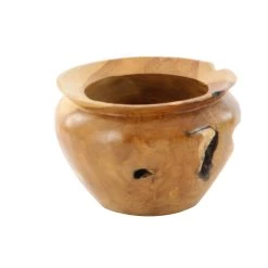 Best Pirce ✨ 9" Natural Brown Wood Decorative Bowl by Ivory and Iris 🧨 -Cheap Ivory and Iris Store D401785S 3