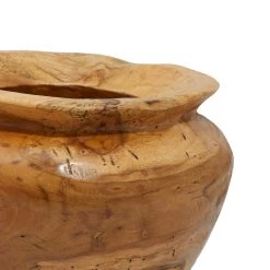 Best Pirce ✨ 9" Natural Brown Wood Decorative Bowl by Ivory and Iris 🧨 -Cheap Ivory and Iris Store D401785S 5