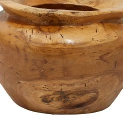 Best Pirce ✨ 9" Natural Brown Wood Decorative Bowl by Ivory and Iris 🧨 -Cheap Ivory and Iris Store D401785S 6