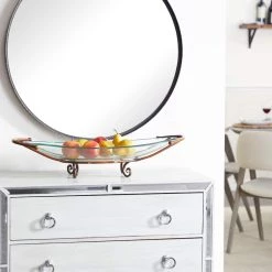 Best reviews of 🔔 Brass Glass and Metal Modern Serving Bowl, 6" x 30" x 12" by Ivory and Iris 💯 -Cheap Ivory and Iris Store D401793S 10