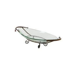 Best reviews of 🔔 Brass Glass and Metal Modern Serving Bowl, 6" x 30" x 12" by Ivory and Iris 💯 -Cheap Ivory and Iris Store D401793S 5