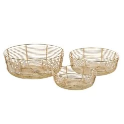 Best Sale π Gold Wire Contemporary Decorative Bowl Set by Ivory and Iris β¨
