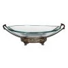 Best reviews of 💯 Gold Glass and Metal Traditional Serving Bowl, 5" x 17" x 11" by Ivory and Iris 🎉