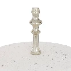 Brand new 👏 White Stoneware & Aluminum 2 Tier Tray Stand by Ivory and Iris 😉 -Cheap Ivory and Iris Store D401806S 3