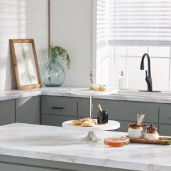 Brand new 👏 White Stoneware & Aluminum 2 Tier Tray Stand by Ivory and Iris 😉 -Cheap Ivory and Iris Store D401806S 6