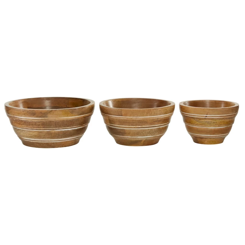 Brand new π Set of 3 Brown Mango Wood Natural Serving Bowl, 8", 10", 12" by Ivory and Iris π― 1 Brand new π Set of 3 Brown Mango Wood Natural Serving Bowl, 8", 10", 12" by Ivory and Iris π―