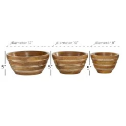 Brand new π Set of 3 Brown Mango Wood Natural Serving Bowl, 8", 10", 12" by Ivory and Iris π― 12 Brand new π Set of 3 Brown Mango Wood Natural Serving Bowl, 8", 10", 12" by Ivory and Iris π― -Cheap Ivory and Iris Store D401808S 6