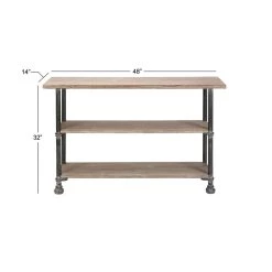 Best Pirce 💯 Brown Industrial Wood Console Table, 32" x 48" by Ivory and Iris 🔔 -Cheap Ivory and Iris Store D401813S 5