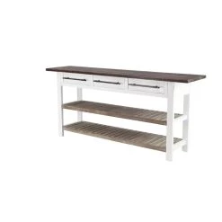 Best reviews of 💯 White Farmhouse Wood Console Table, 32" x 71" by Ivory and Iris 👏 -Cheap Ivory and Iris Store D401819S 4