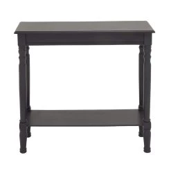Hot Sale ✔️ Black Traditional Wood Console Table, 32" x 32" by Ivory and Iris 🧨