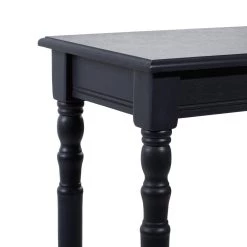 Hot Sale ✔️ Black Traditional Wood Console Table, 32" x 32" by Ivory and Iris 🧨 -Cheap Ivory and Iris Store D401820S 3
