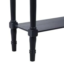 Hot Sale ✔️ Black Traditional Wood Console Table, 32" x 32" by Ivory and Iris 🧨 -Cheap Ivory and Iris Store D401820S 4