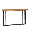 Best deal ⭐ Brown Wood Industrial Console Table, 52" x 33" by Ivory and Iris ⌛