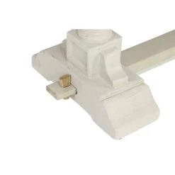 Hot Sale 😉 White Traditional Wood Console Table, 30" x 59" by Ivory and Iris 🥰 -Cheap Ivory and Iris Store D401824S 6