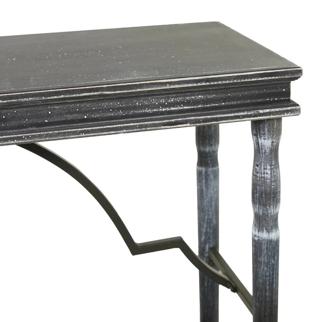 Promo β¨ Black Wood Farmhouse Console Table 33" x 47" x 15" by Ivory and Iris π 4 Promo β¨ Black Wood Farmhouse Console Table 33" x 47" x 15" by Ivory and Iris π - Image 4