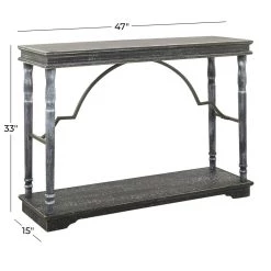 Promo β¨ Black Wood Farmhouse Console Table 33" x 47" x 15" by Ivory and Iris π 12 Promo β¨ Black Wood Farmhouse Console Table 33" x 47" x 15" by Ivory and Iris π -Cheap Ivory and Iris Store D401827S 6