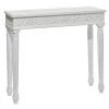 Coupon 🛒 White Farmhouse Mango Wood Console Table, 30" x 36" by Ivory and Iris ⭐