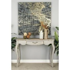 Promo ⭐ White Farmhouse Wood Console Table, 31" x 43" by Ivory and Iris 💯 -Cheap Ivory and Iris Store D401838S 8