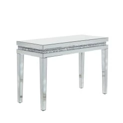 Best reviews of 💯 Silver MDF Wood Glam Console Table, 47" x 20" x 32" by Ivory and Iris 😍