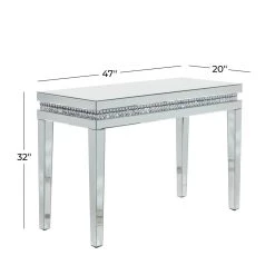 Best reviews of 💯 Silver MDF Wood Glam Console Table, 47" x 20" x 32" by Ivory and Iris 😍 -Cheap Ivory and Iris Store D401850S 7