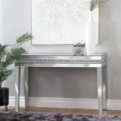Best reviews of 💯 Silver MDF Wood Glam Console Table, 47" x 20" x 32" by Ivory and Iris 😍 -Cheap Ivory and Iris Store D401850S 8
