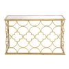 Best Pirce 🥰 Gold Glam Metal Console Table, 31" x 49" by Ivory and Iris 😉