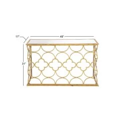 Best Pirce π₯° Gold Glam Metal Console Table, 31" x 49" by Ivory and Iris π 12 Best Pirce π₯° Gold Glam Metal Console Table, 31" x 49" by Ivory and Iris π -Cheap Ivory and Iris Store D401854S 6