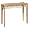 New 🎁 Brown Farmhouse Wood Console Table, 32" x 40" by Ivory and Iris 👍