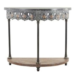 Best Pirce 😍 Grey Farmhouse Metal Console Table, 32" x 36" by Ivory and Iris 🥰