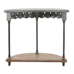 Best Pirce 😍 Grey Farmhouse Metal Console Table, 32" x 36" by Ivory and Iris 🥰 -Cheap Ivory and Iris Store D401861S 6