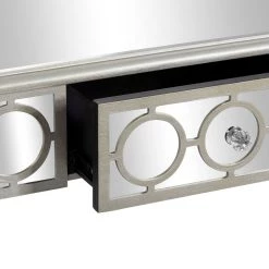 Promo 😉 Set of 2 Grey Wood Glam Console Table, 31" x 31" by Ivory and Iris 🎁 -Cheap Ivory and Iris Store D401865S 10