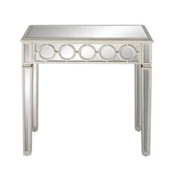 Promo 😉 Set of 2 Grey Wood Glam Console Table, 31" x 31" by Ivory and Iris 🎁 -Cheap Ivory and Iris Store D401865S 6