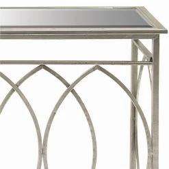 Outlet 🌟 Silver Traditional Metal Console Table, 32" x 54" by Ivory and Iris 🎉 -Cheap Ivory and Iris Store D401870S 3