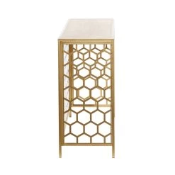 Deals 🔥 Gold Metal Contemporary Console Table 30" x 42" x 14" by Ivory and Iris 👍 -Cheap Ivory and Iris Store D401871S 3