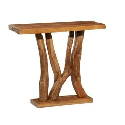 Hot Sale π Brown Teak Wood Contemporary Console Table, 35" x 32" by Ivory and Iris β