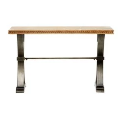 Outlet ✨ Brown Industrial Wood Console Table, 31" x 51" by Ivory and Iris 🌟 -Cheap Ivory and Iris Store D401877S 5