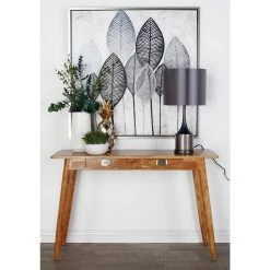 Coupon 🤩 Natural Brown Modern Wood Console Table, 29" x 45" by Ivory and Iris 🔔 -Cheap Ivory and Iris Store D401880S 10