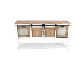 Outlet π Brown Farmhouse Wood Console Table, 30" x 55" by Ivory and Iris π