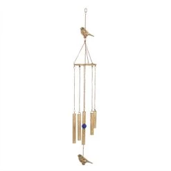 Coupon π 37" Gold Metal Bird Eclectic Windchime by Ivory and Iris π