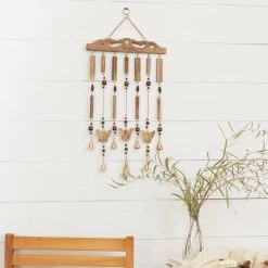 Cheap 😍 26" Brown Butterfly Mango Wood Coastal Windchime by Ivory and Iris 🌟 -Cheap Ivory and Iris Store D403356S 5
