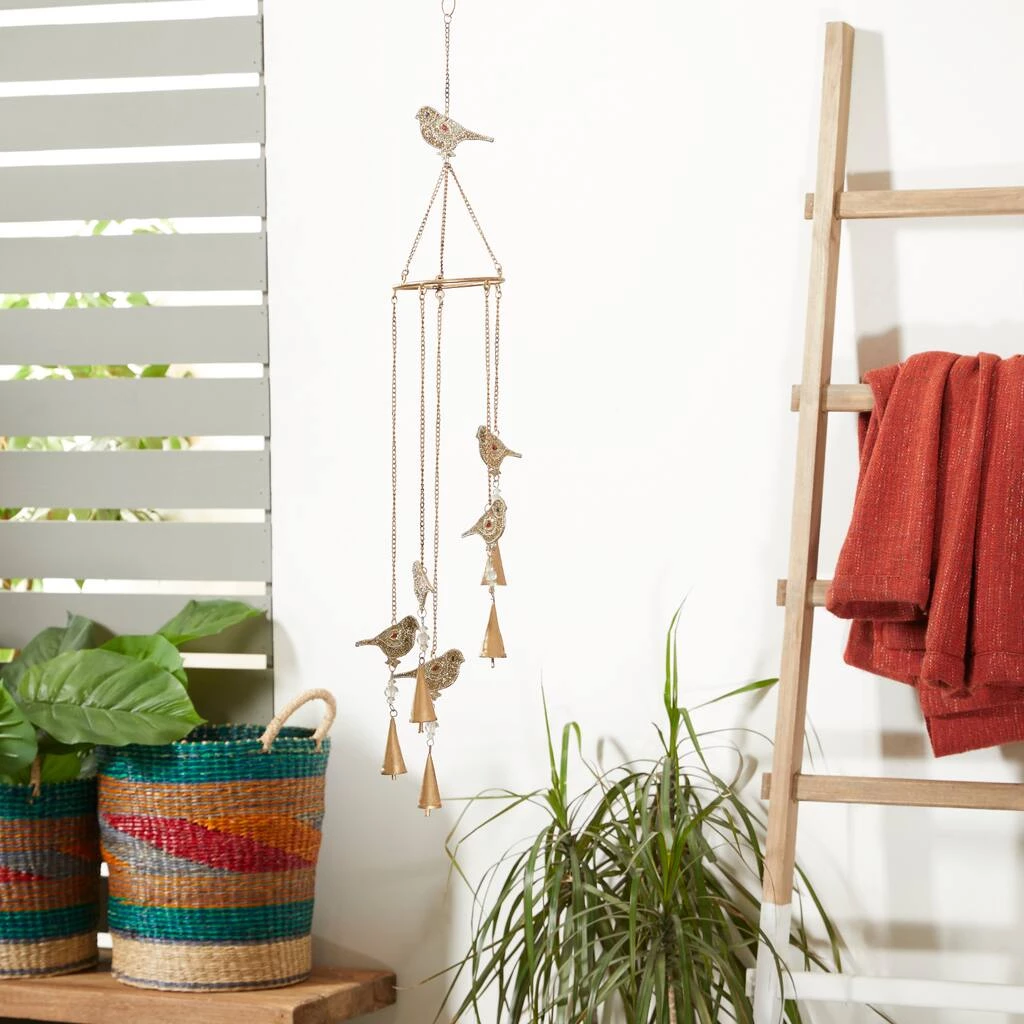Flash Sale β€οΈ 39" Gold Bird Metal Eclectic Windchime by Ivory and Iris π 7 Flash Sale β€οΈ 39" Gold Bird Metal Eclectic Windchime by Ivory and Iris π - Image 7