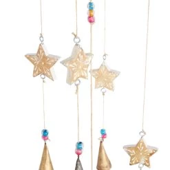 Best reviews of 😍 32" Gold Star Mango Wood Eclectic Style Windchime by Ivory and Iris 🧨 -Cheap Ivory and Iris Store D403359S 4