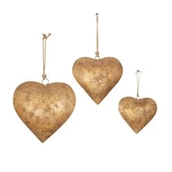 Outlet 🎉 Gold Metal Heart Rustic Windchime Set by Ivory and Iris 😉