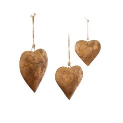 Outlet 🎉 Gold Metal Heart Rustic Windchime Set by Ivory and Iris 😉 -Cheap Ivory and Iris Store D403361S 2