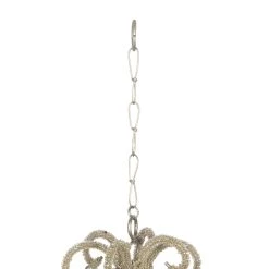 Discount ✨ 31" Silver Metal Eclectic Windchime by Ivory and Iris 🌟 -Cheap Ivory and Iris Store D403363S 3